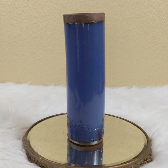 Richie Studio Art Pottery Beans Quirky Boho Vintage 1971 Blue Glaze - Picture 2 of 8